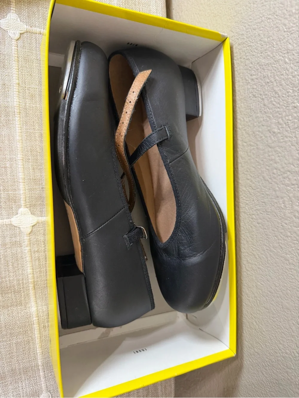 Bloch Women's Tap On Leather Tap Shoes Black S0302L Sz 8.5 Fit: X W/Box